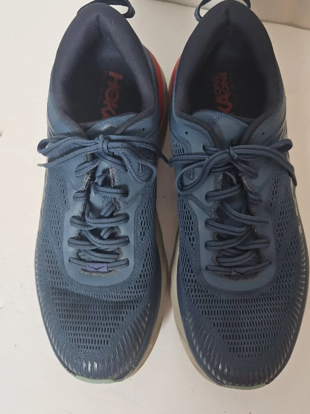 Hoka One One Bondi 7 Men's Sneakers Real Teal Outer Space Sz 10.5 1110518 RTOS
